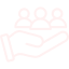 our mission icon in white colour